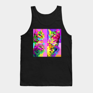 Domestic Shorthair Pop Art - Cat Lover Gift Tank Top